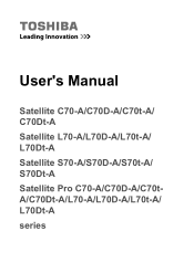Toshiba C70-A PSCEAC-00F00E Users Manual Canada; English