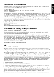 Epson LightScene EV-105 Warranty Statement