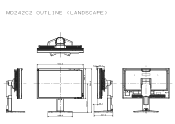 NEC MD242C2 Mechanical Drawing - Landscape