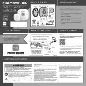 Chamberlain MYQ-G0402MC Quick Start Guide - English French Spanish