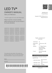 LG 55UR8000AUA Owners Manual