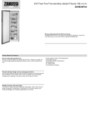 Zanussi ZUHE30FU2 Specification Sheet