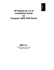 HP D7171A HP Netserver LH 3r Third Party Rack Installation Guide