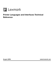 Lexmark XC9225 Printer Languages and Interfaces Technical Reference