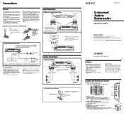 Sony XS-AW850 Operating Instructions