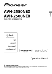 Pioneer AVH-2500NEX Owners Manual