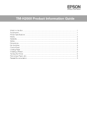 Epson TM-H2000 Product Information Guide PIG