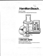 Hamilton Beach 702R Manual