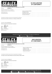 Sealey RS1200TI Declaration of Conformity