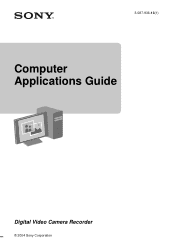 Sony DCR-HC18E Computer Applications Guide