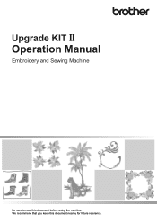 Brother International Innov-is XP1 Operation Manual for Premium Pack II Upgrade KIT II