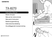 Onkyo TX-8270 Owners Manual - English/Spanish/French
