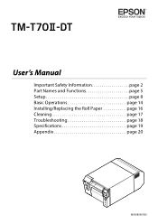 Epson TM-T70II-DT Users Manual