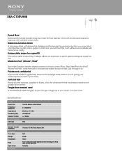 Sony XBA-C10iP Marketing Specifications (White model)