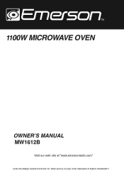 Emerson MW1612B- Owners Manual