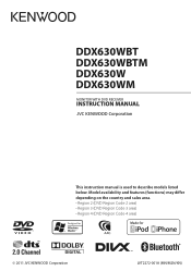 Kenwood DDX630WBTM User Manual