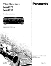Panasonic SC-HT270 SAHT230 User Guide