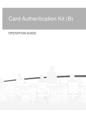 Kyocera ECOSYS P6035cdn Card Authentication Kit (B) Operation Guide Rev 2013.1