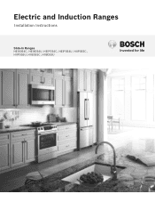 Bosch HIIP055U Installation Instructions