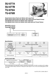 Brother International TU-878A Hand Book - English