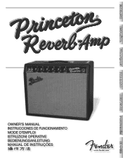 Fender 65 Princeton Reverb Fudge Brownie Owners Manual