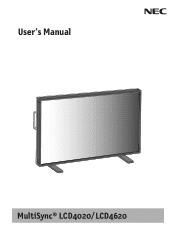NEC LCD4020-BK-AV LCD4020/LCD4620  user's manual
