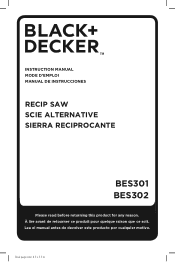 Black & Decker BES301K Instruction Manual