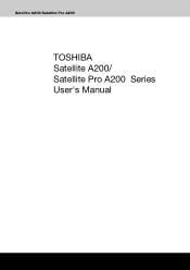 Toshiba A200 PSAE4C-T030BC Users Manual Canada; English