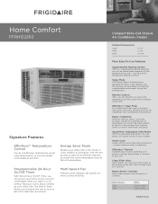 Frigidaire FFRH1222R2 Product Specifications Sheet
