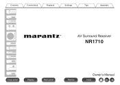 Marantz NR1710 Owners Manual