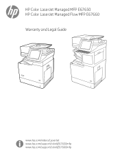 HP Color LaserJet Managed MFP E67660 Warranty and Legal Guide
