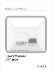 Humax DTT-3600 User Manual