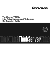 Lenovo ThinkServer TS200v (English) Intel Active Management Technology Configuration Guide