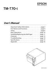 Epson TM-T70-i Users Manual