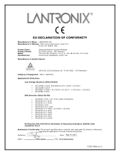 Lantronix SLC 8000 Advanced Console Manager EU Declaration of Conformity- SFP