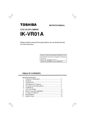 Toshiba VR01A Instruction Manual