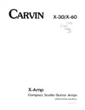Carvin X60 Instruction Manual