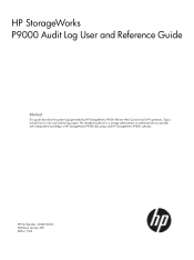 HP StorageWorks P9000 HP StorageWorks P9000 Audit Log User and Reference Guide (AV400-96333, January 2011)