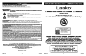 Lasko T42915 User Manual