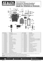 Sealey PBIW4600 Parts Diagram