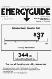 GE WML04GADBS Energy Guide
