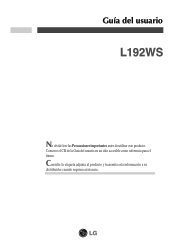 LG L192WS-BN Owner's Manual (Español)