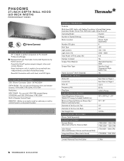 Thermador PH60GWS Product Spec Sheet