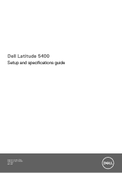 Dell Latitude 5400 Setup and specifications guide