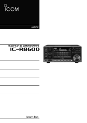 Icom IC-R8600 Notice french Manual