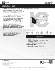IC Realtime ICIP-B8310-IR Product Datasheet