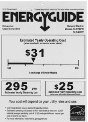 GE GLDA696FSS Energy Guide