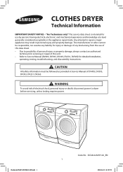 Samsung DV393ETPARA/A1 Trouble Shooting Guide User Manual Ver.1.0 (English, French, Spanish)