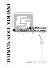 Campbell Scientific CS616 CS616 and CS625 Water Content Reflectometers