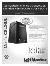 LiftMaster CSL24UL Installation Manual-French